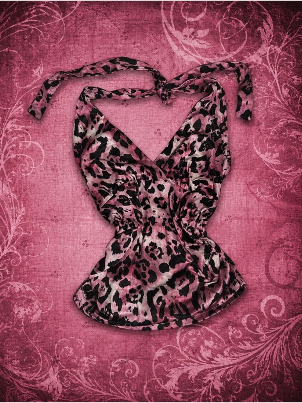 Pink Leopard Print Halter Top Stylish Women’s Summer Tank